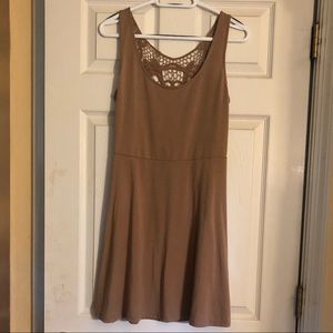 Brown dress with lace back